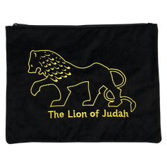 Black Velvet Tallit Bag with Gold Lion of Judah - The Peace Of God®