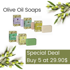 Special Deal Buy 5 at $29.9 , Olive oil soap Lavander Rosmary Natural Tee Tree Lemongrass - The Peace Of God®
