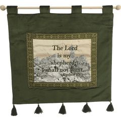 The Lord is My Shepherd Banner-Green - The Peace Of God®
