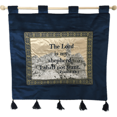 The Lord is My Shepherd Banner-Blue - The Peace Of God®