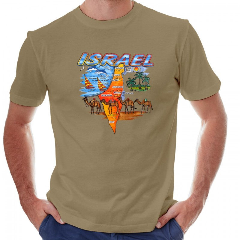 T-shirt Map of Holy Land Israel - The Peace Of God®