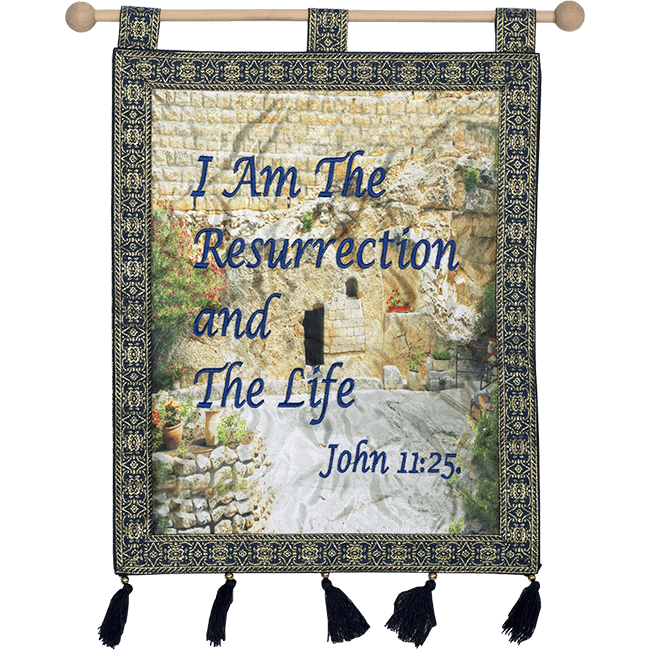 The Garden Tomb Banner -Blue - The Peace Of God®