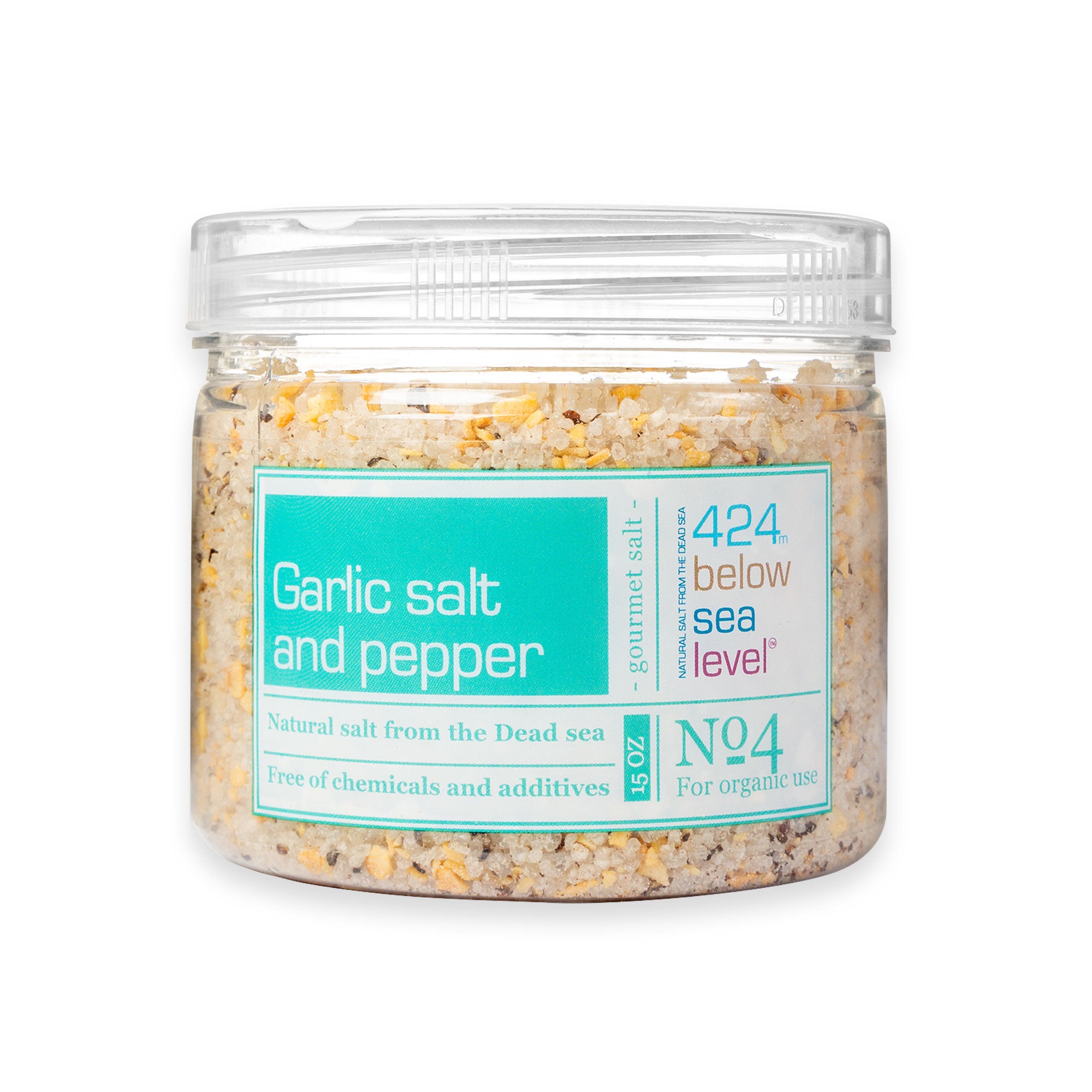 Garlic Salt With Black Pepper , from the Dead Sea 400 gr/14.10 oz - The Peace Of God®