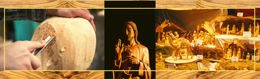 Olive wood carving from Israel handcrafted with biblical tradition and spiritual heritage