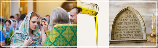 Biblical anointing oils used for blessing, prayer, and spiritual protection in ancient traditions