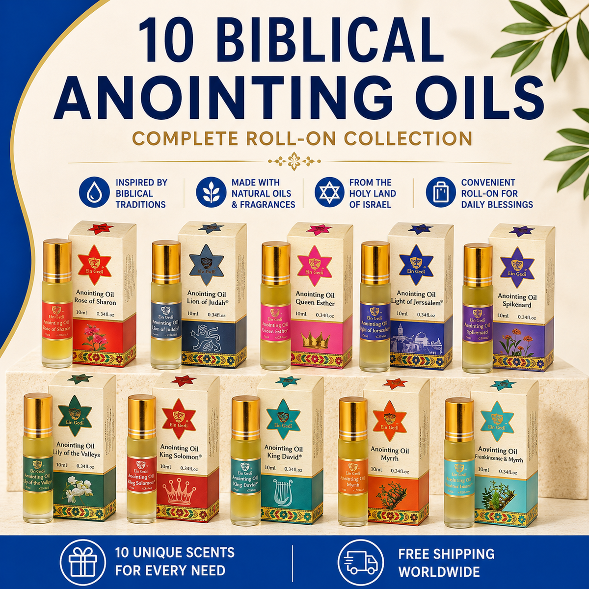 Special Deal Buy 10 at 109$ Free Shipping - Roll-on Anointing Oil - 10 ml 0.34 fl.oz.
