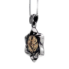 Kabbalah Pendant Star of David w/ Prayer Shema Yisrael Sterling Silver & Gold 9K - The Peace Of God®