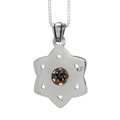 Star of David with Garnet stone Silver 925 Gold 9K - The Peace Of God®