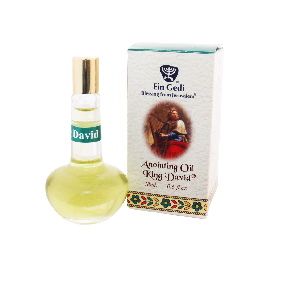 Blessing From Jerusalem Anointing Oil King David - 18 ml , 0.6 fl.oz. - The Peace Of God®
