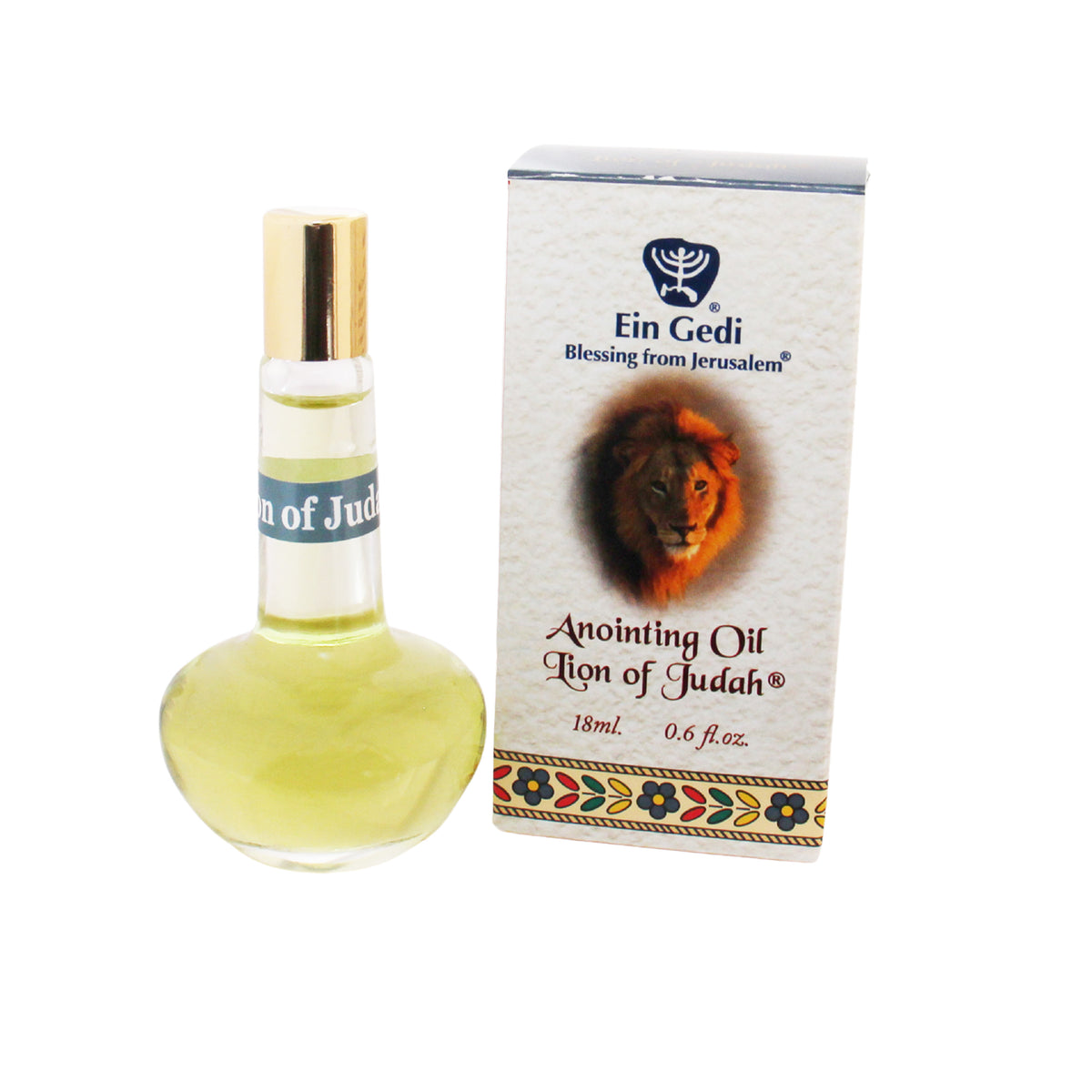 Blessing From Jerusalem Lion of Judah Anointing Oil - 18 ml, 0.6 fl.oz. - The Peace Of God®