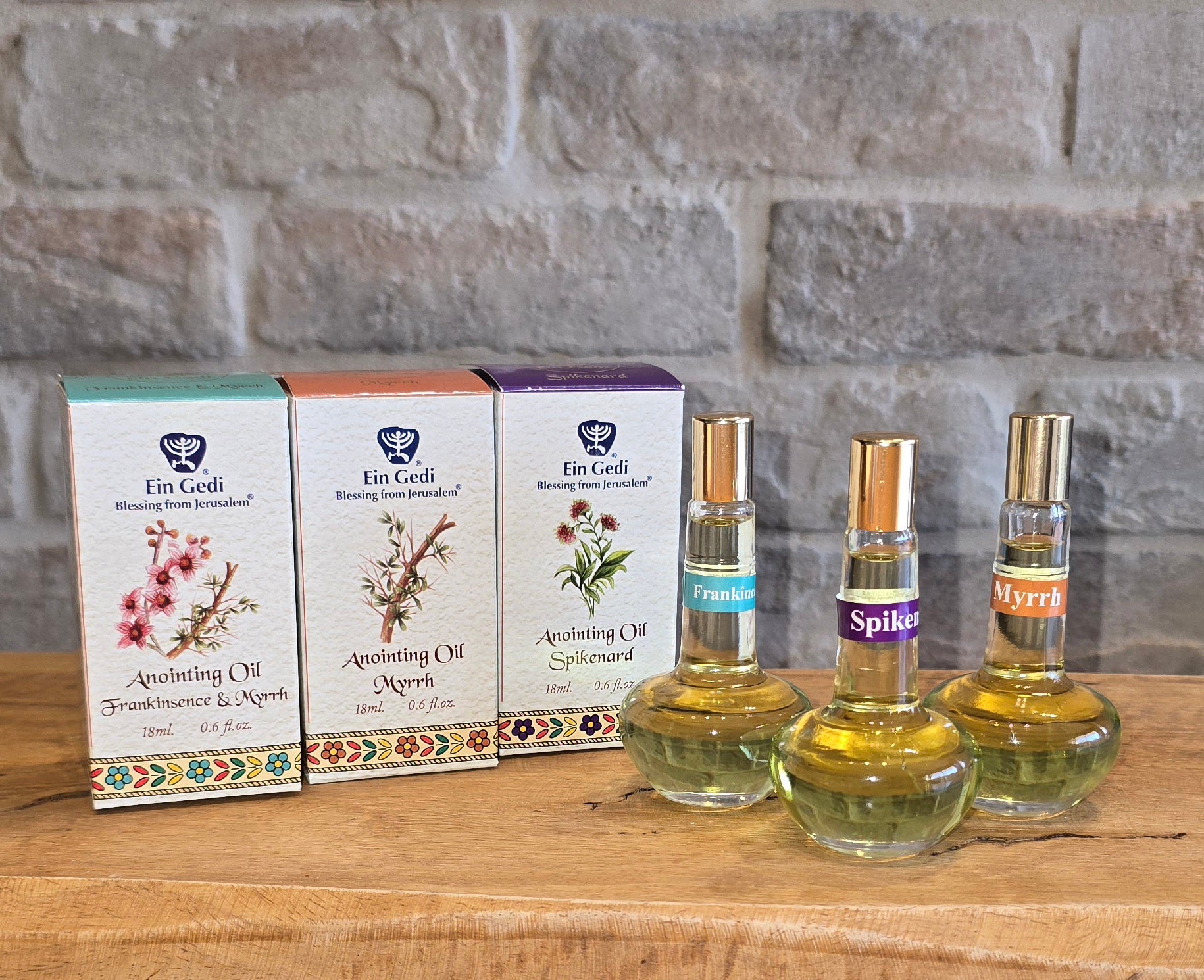 Special Deal Buy 3 at 28.9$ - Anointing Oils 18 ml 0.6 fl.oz. Spikenard Myrrh & Frankincese - The Peace Of God®