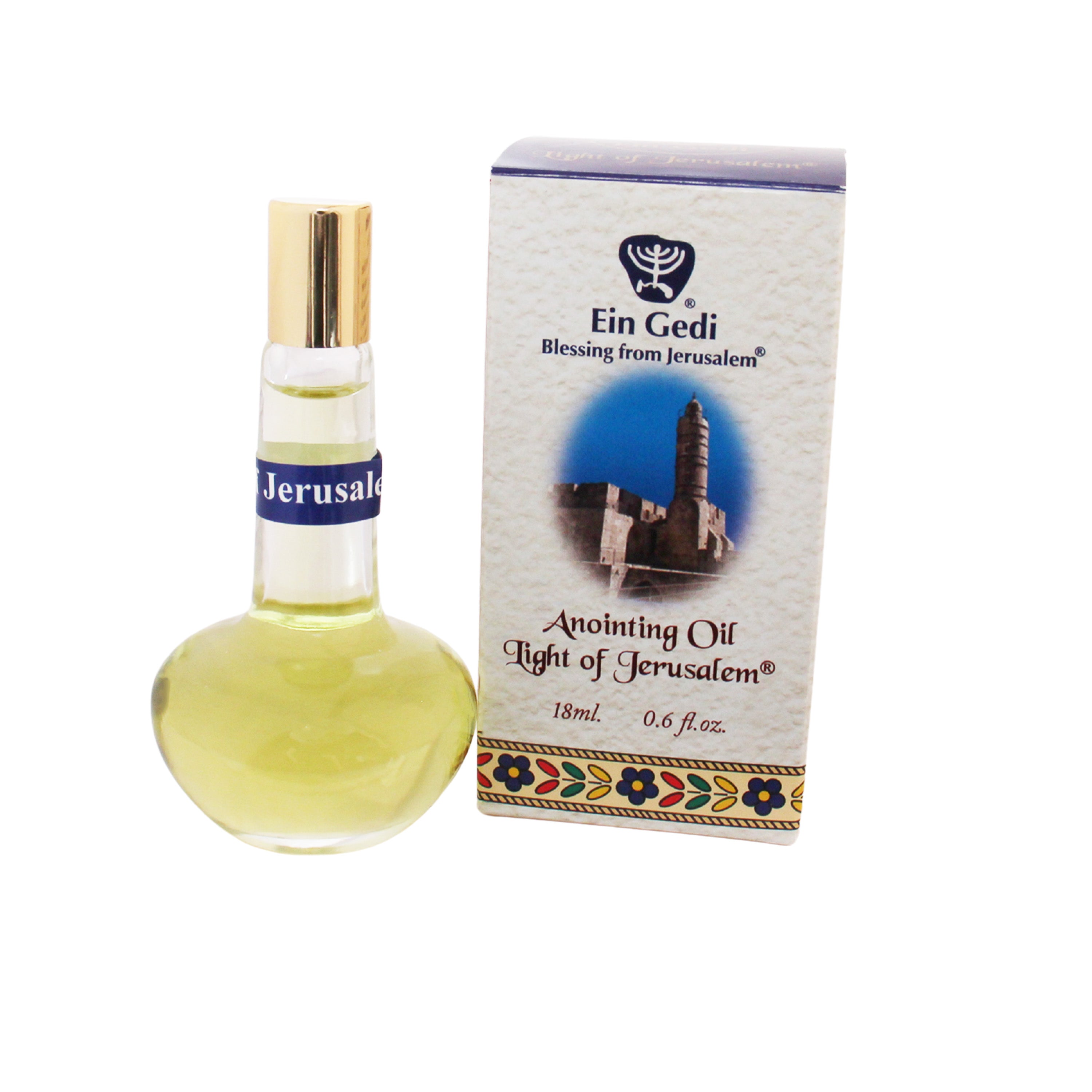 Blessing From Jerusalem, Light of Jerusalem Anointing Oil - 18 ml, 0.6 fl.oz. - The Peace Of God®