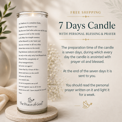Blessing Candle - Candle with Personal Blessing & Prayer! - Free Shipping