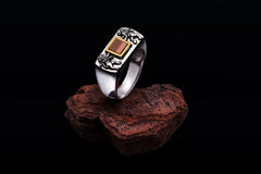 Silver and 9K Gold Ring Nano Sim OB - Lion of Judah - The Peace Of God®