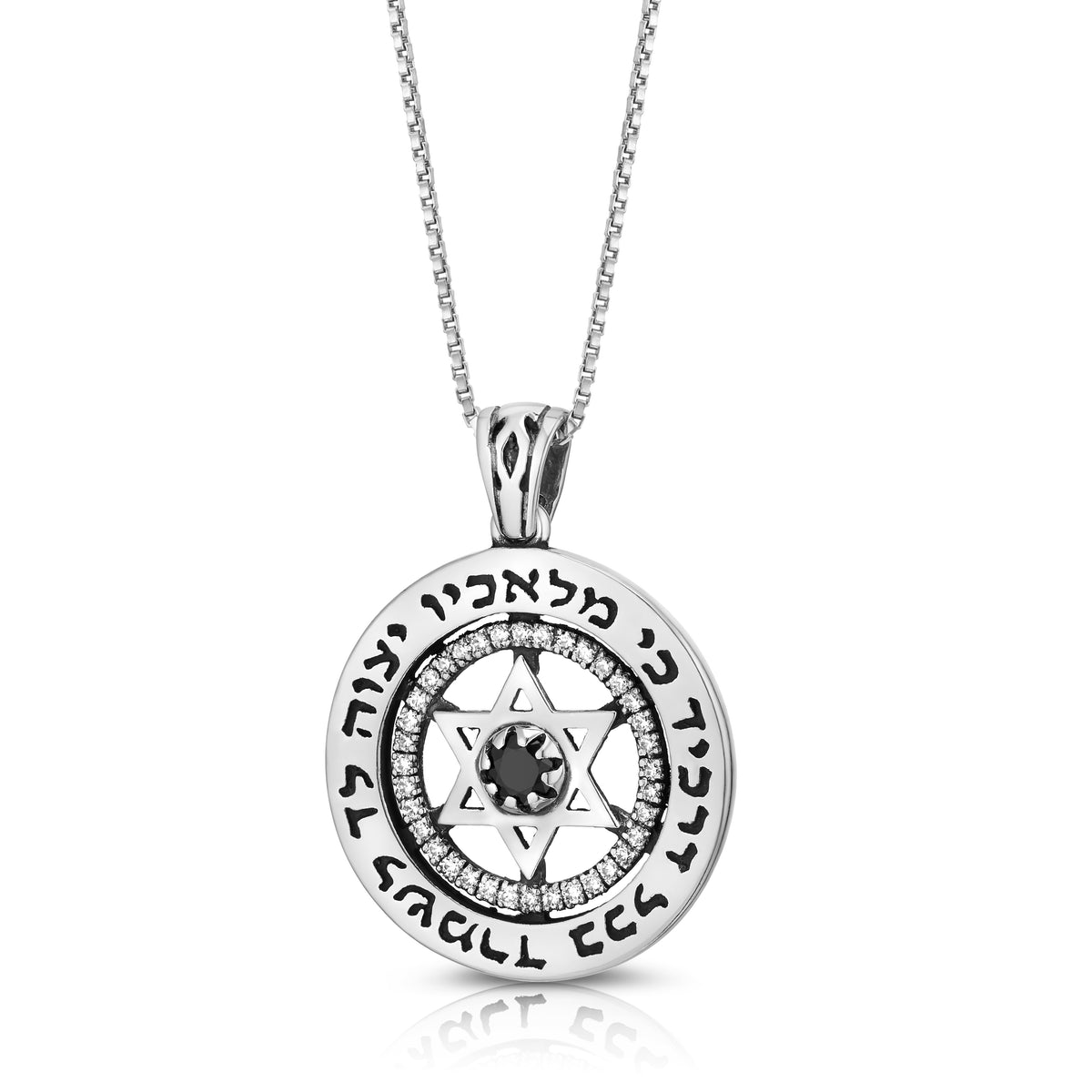 Necklace Star of David " He will charge  his angels" - The Peace Of God®