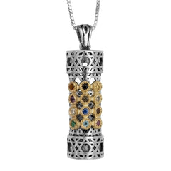 Pendant Mezuzah Hoshen, silver with 9k gold - The Peace Of God®