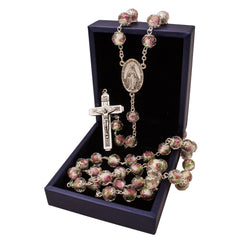 Rosary Prayer Beads INRI Rose purple Crystal - The Peace Of God®