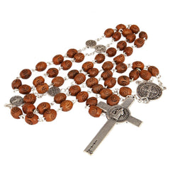 Rosary Prayer Beads Christian Order of St. Benedict Crucifix Necklace - The Peace Of God®