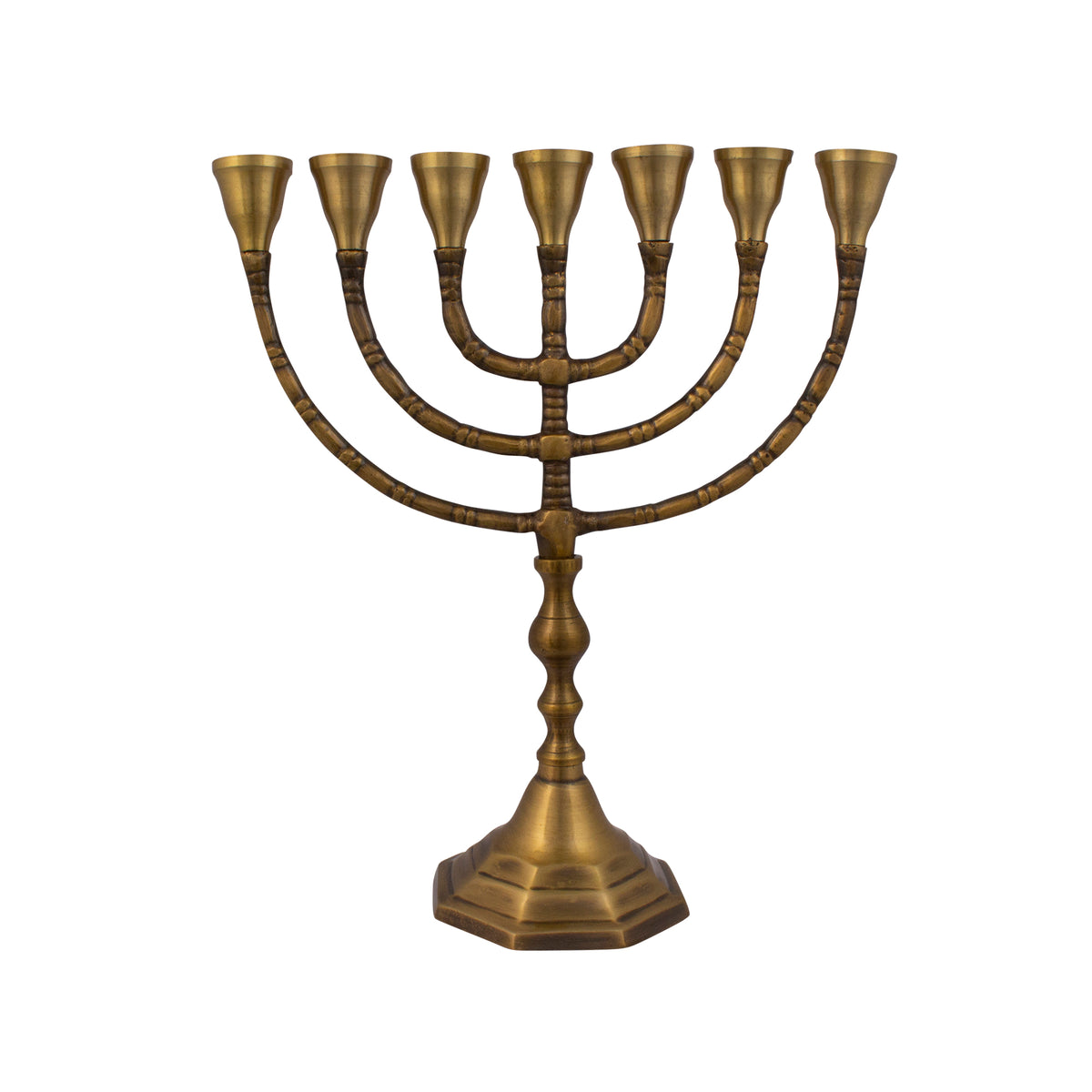 Menorah antique bronze finish /10 inches - 25cm - The Peace Of God®