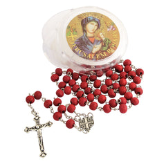 Sandalwood Rosary w/ Crucifix Virgin Mary & Rose Aroma Israel - The Peace Of God®