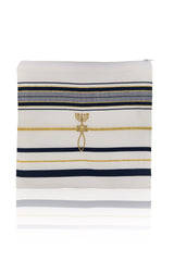 Talit with Matching Bag - Messianic Tallit for Christian Jewish Prayer , NAVY BLUE - The Peace Of God®