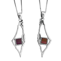 Jerusalem Nano New Testament & Nano Bible Torah Silver Pendant - Map of Israel , Gift from Holy Land I Religious souvenirs - The Peace Of God®