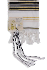 Talit with Matching Bag - Messianic Tallit for Christian Jewish Prayer , Black - The Peace Of God®