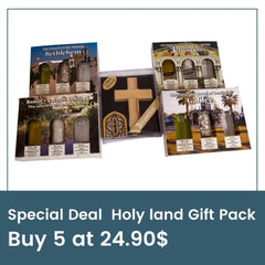 The Peace of God Set -  Special Deal Buy 5 at $24.9 - 1 Olive Wood Cross + 4 Holy land Gift Pack - The Peace Of God®