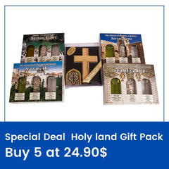 The Peace of God Set -  Special Deal Buy 5 at $24.9 - 4 Holy land Gift Pack +1 Olive Wood Cross - The Peace Of God®