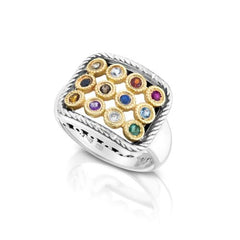A silver and gold ring designed for the breaststones - The Peace Of God