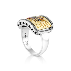 Ring Silver & 9K Gold Hoshen "Twelve Tribes" - The Peace Of God®
