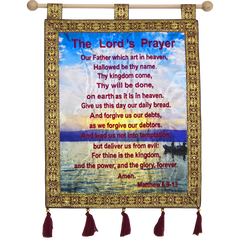 The Lord's Prayer Banner-Burgundy - The Peace Of God®