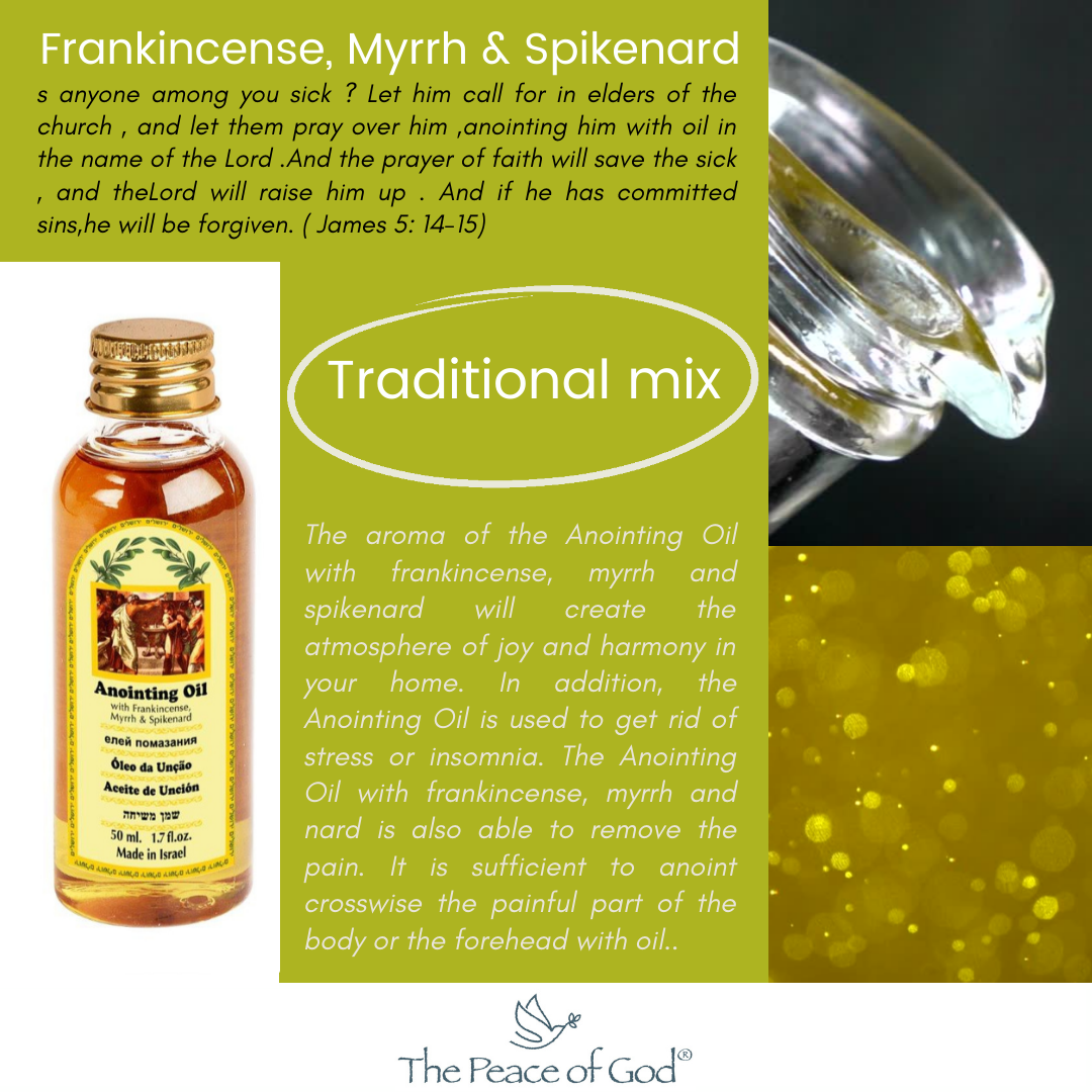 Bible Land Frankincense, Myrrh and Spikenard Prayer Oil - 50 ml