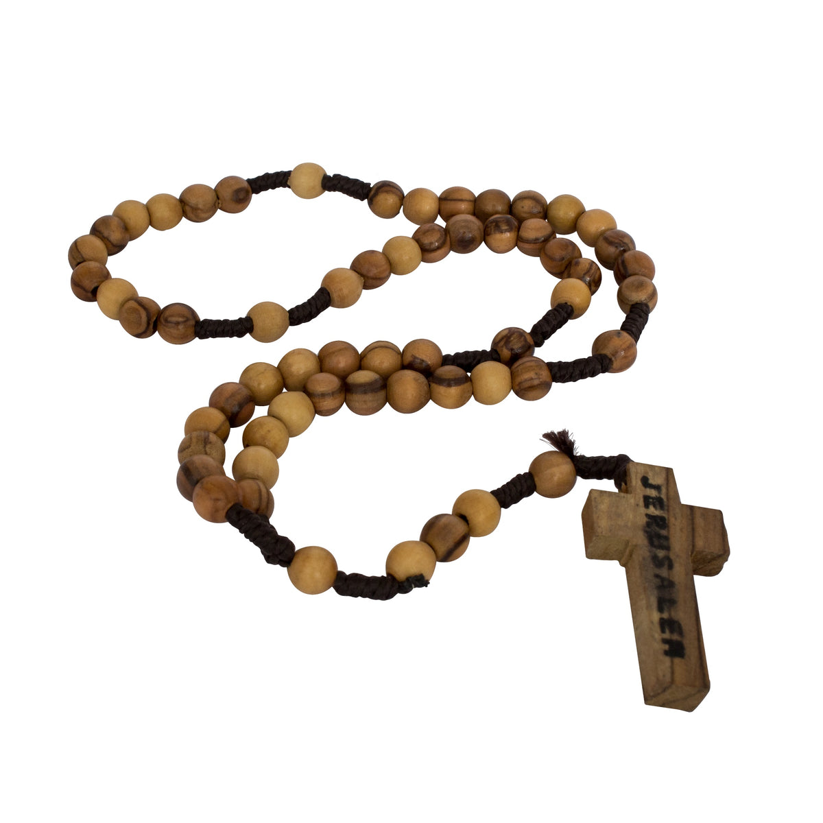 Catholic Wooden Prayer Beads Rosary with Crucifix from Jerusalem Holy Land - The Peace Of God®