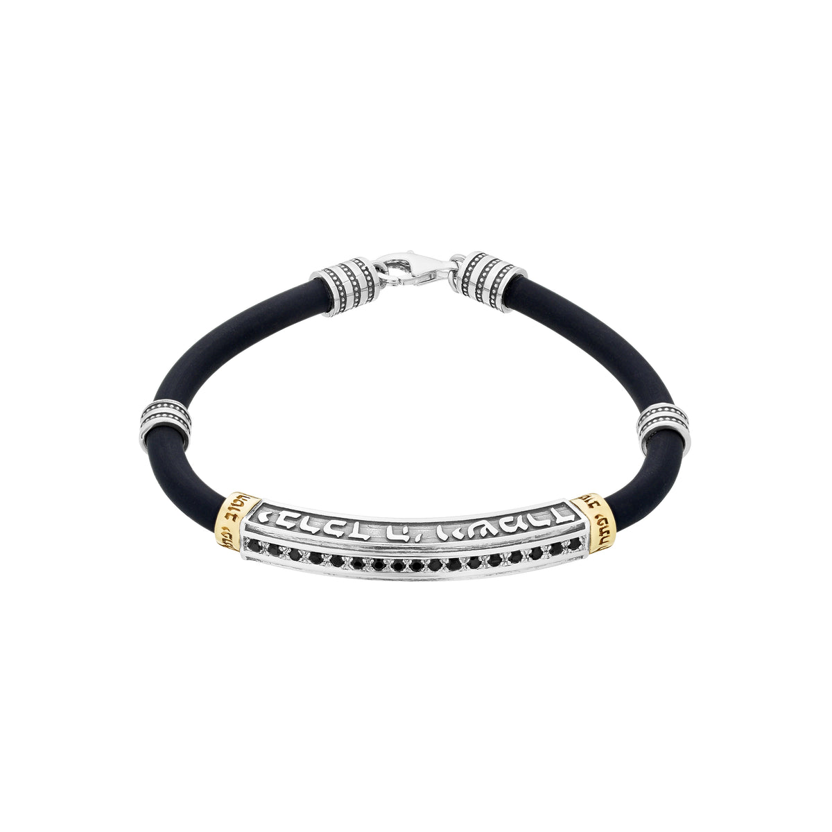 Men's Kabbalah Bracelet Blessing of Priests  Silver 925 & Gold 9K - The Peace Of God®