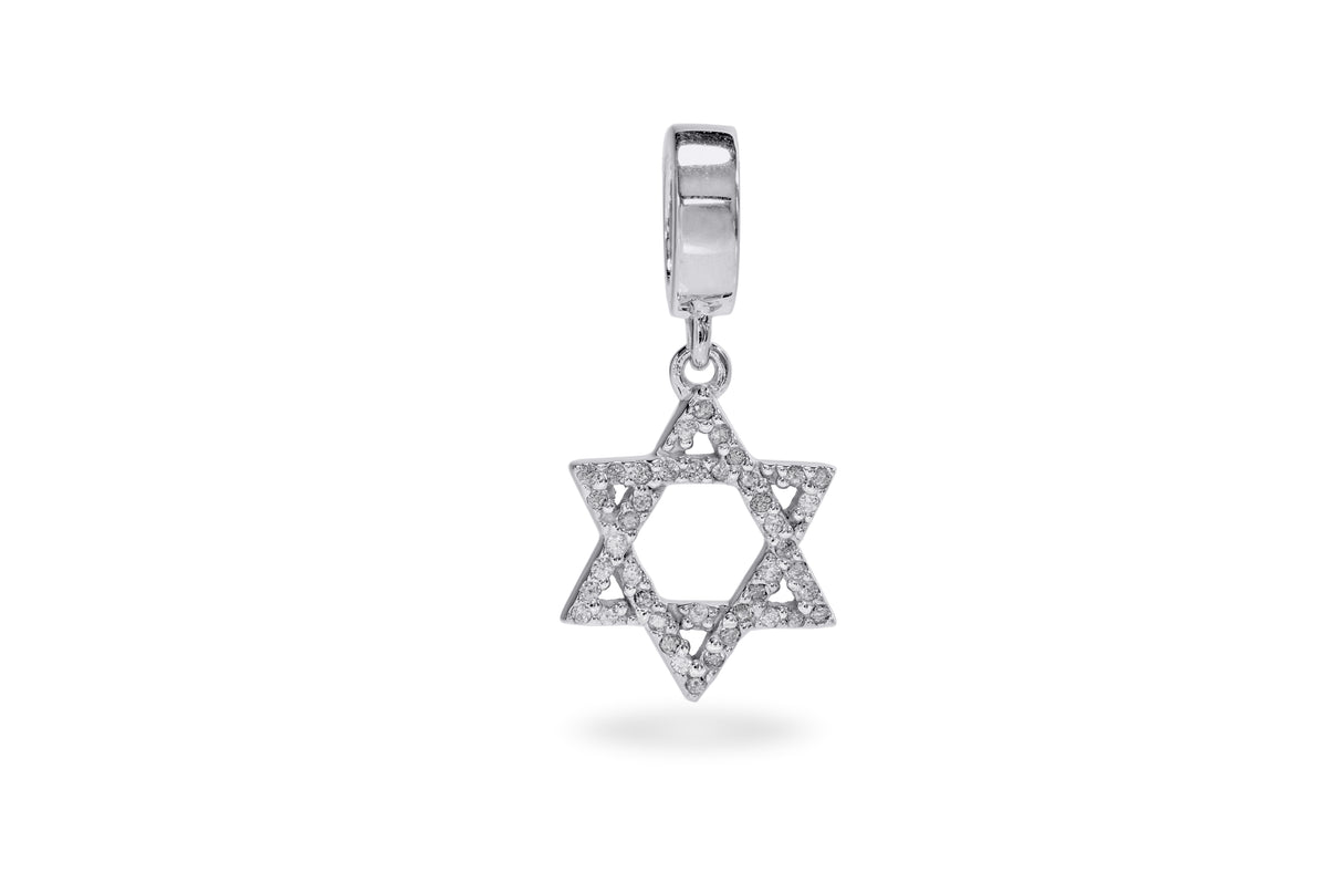 Star of David Bead Embedded with Zircons