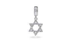 Star of David Bead Embedded with Zircons