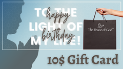 10$ Happy Birthday Gift Card - The Peace Of God®