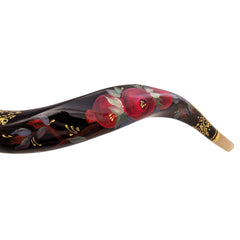 Painted Kudu Shofar Jerusalem"Pomegranate" From Israel - The Peace Of God®
