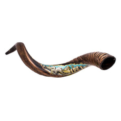 Painted Kudu Shofar Jerusalem From Israel 31.5"-35.4" - The Peace Of God®