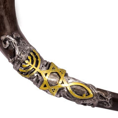 Lion of Judah Shofar - Hand Decorated Kudu Horn Shofar "Lion of Judah" 100-109 cm - The Peace Of God®