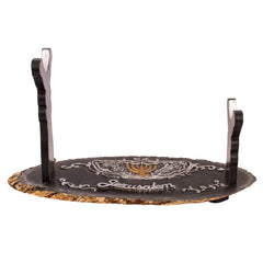 Wood Stand Shofar - Jerusalem Menorah - The Peace Of God®