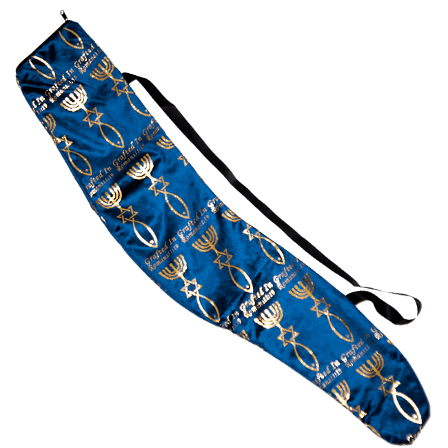 Grafted In Blue Yemenite Shofar Bag - The Peace Of God®