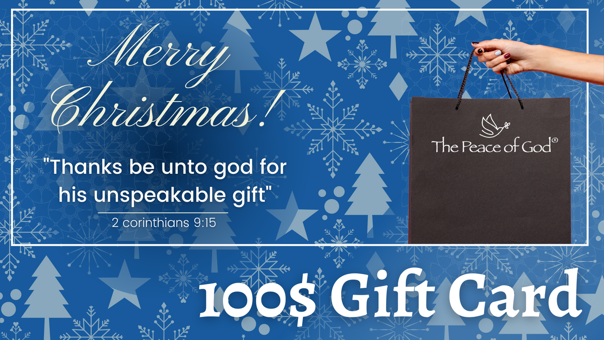 100$ Merry Christmas Gift Card - The Peace Of God®