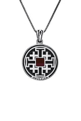 Jerusalem Cross Necklace Silver