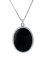 Nano Sim NT Silver Pendant - The Messianic symbol Studded with Onyx Stone (Front and Back) - The Peace Of God®