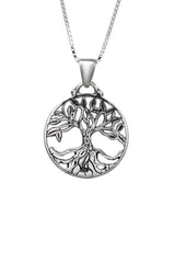 Nano Sim OB Silver Pendant Tree of Life with Round Frame - The Peace Of God®