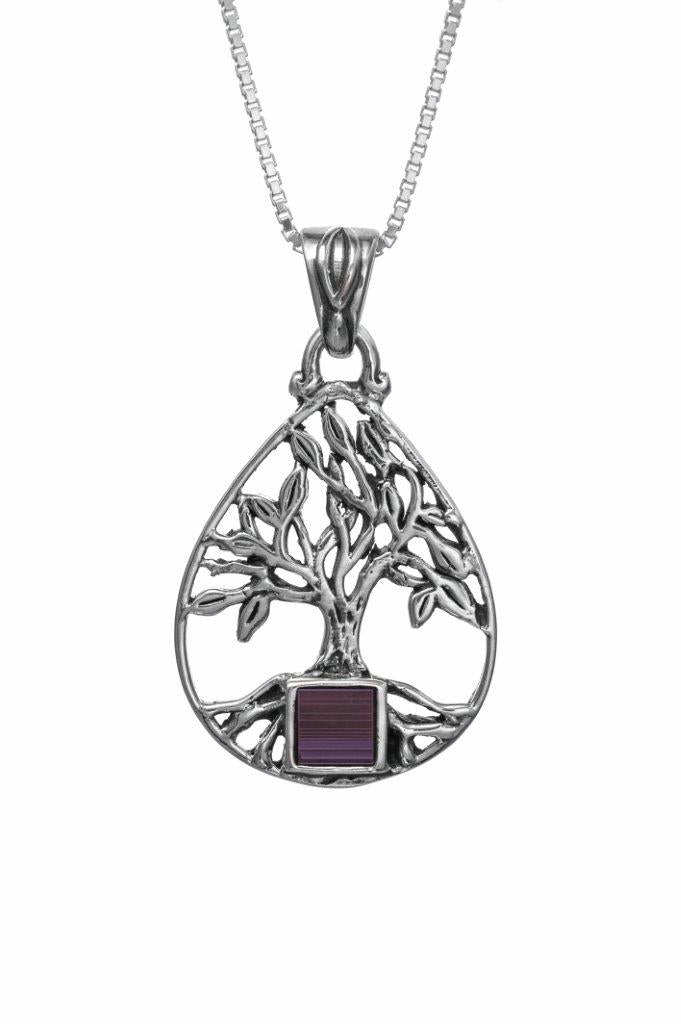 Nano Sim OB Silver Pendant Tree of Life with Drop Frame - The Peace Of God®