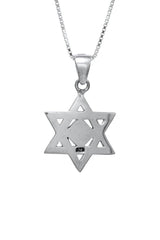 Nano Sim OB Silver Pendant - Star of David with Rope-Shaped Finishing - The Peace Of God®