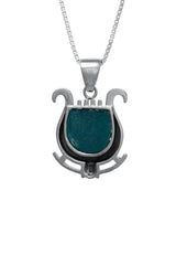 Nano Bible Sim Silver Pendant - David's Harp with Roman Glass - The Peace Of God®